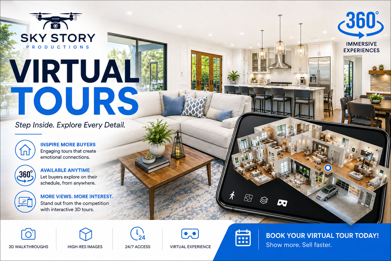 3D virtual tour for a Zillow Showcase real estate listing in Wisconsin